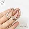 S925 Sterling Silver Simple 2026 New Style Square Hoop Earrings Exaggerated Large Earrings European and American Style Ear Studs
