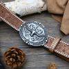 Western Denim Belt Bull Head Big Board Buckle Retro Edge Beads Men'S Punk Hip Hop Pu Leather Belt