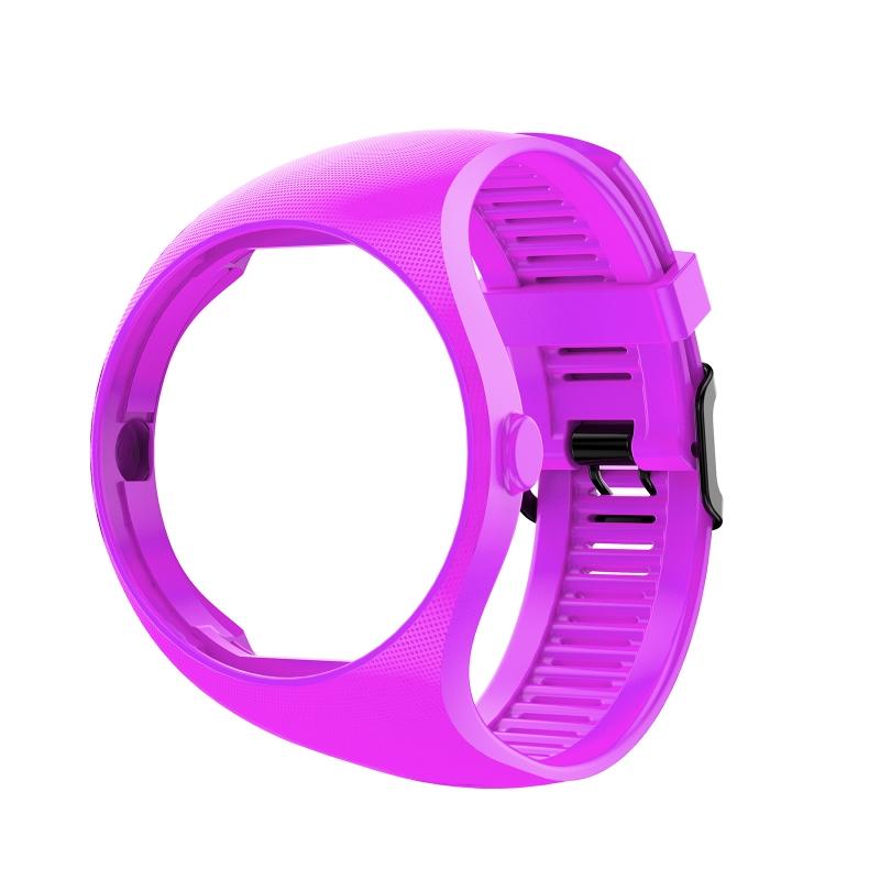 Soft Silicone Band Strap for Polar M200 Smartwatch Bracelet Replacement Wristband Sport Loop Belt Waterproof фиолетовый