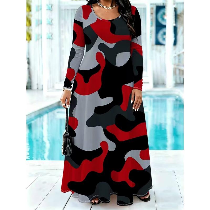 Casual and fashionable long sleeve dress
