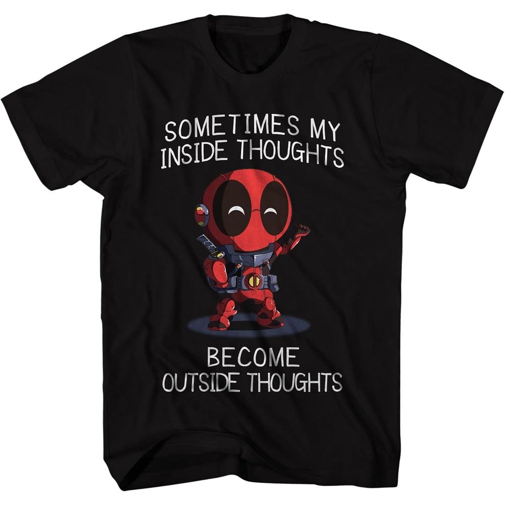 Marvel Deadpool Inside Thought Become Outside Mens T-Shirt