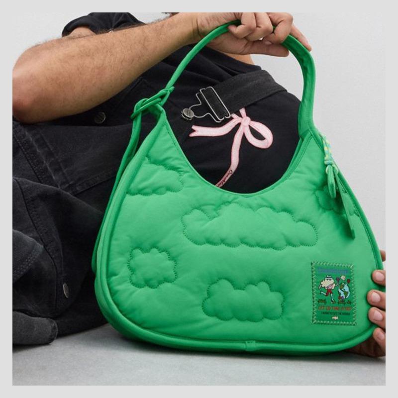 Coachtopia Ergo Polyester Shoulder Tote Bag Green CV875-X9N