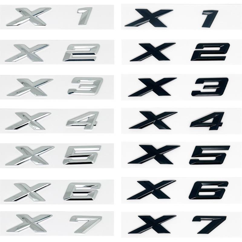 Black Rear Emblem Letters for BMW X Series: X1-X7
