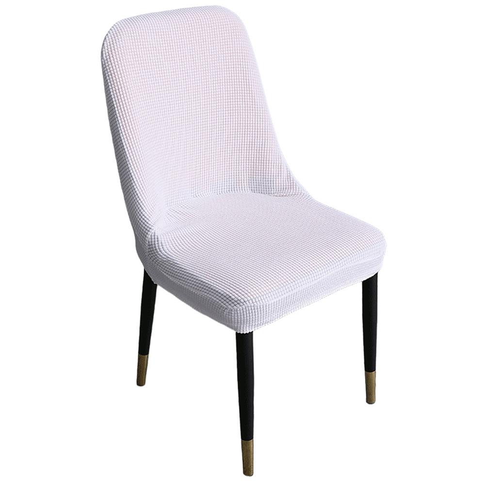 

Curved Integrated Seat Cover Anti-slip Backrest Protector Dining Chair Cover for Home Decoration білий