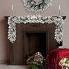 1pc 9-foot snowflake Christmas wreath - suitable for indoor/outdoor holiday decorations, fireplaces, seasonal decorations,
