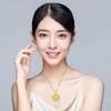 Vintage Ruyi Rotatable Pendant Good Fortune Necklace Women Fashion Versatile Round Pendant Necklace Jewelry Gifts