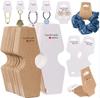 50 Pcs Jewelry Cards, Folded with Adhesive, Self-adhesive Hanging Card, Jewelry Display Card Jewelry Organizer Jewelry Boxes