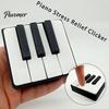 Keyboard Key Stress Toy Piano Clicker Fidget Toy, 3D Printed Desktop Reliever, Relief Cute Musical Figurine for Office Desk Decor, Anxiety Gift