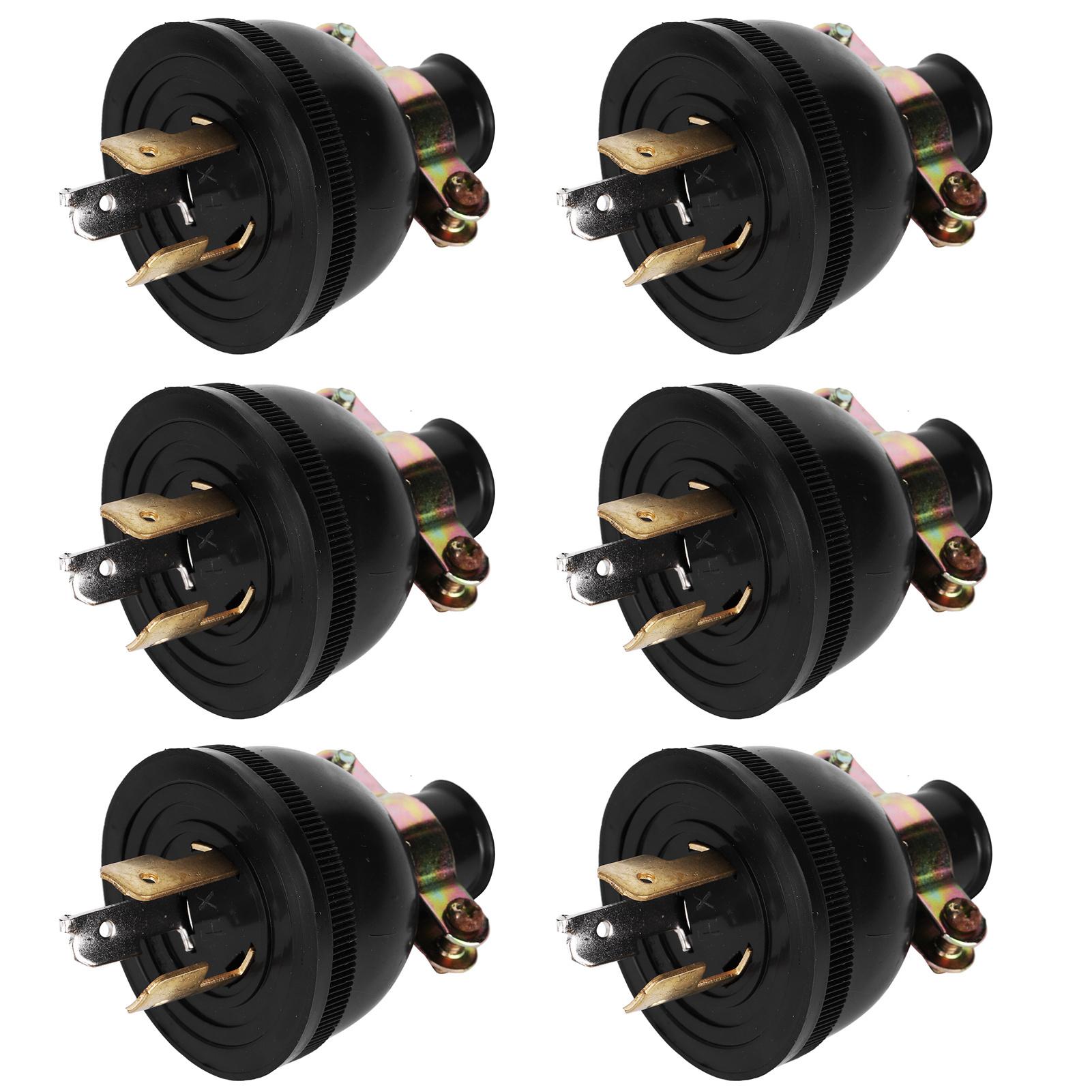 

6Pcs 3 Pin Converter Plug USA Type AntiOff 37KW Gasoline Generator Accessories 220V