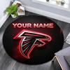 Custom Name,Atlanta Falcons Pattern Round rug,Carpet Rug for Living Room Bedroom Playroom ,Non-slip Floor Mat,Holiday Gifts and Birthday Gifts.