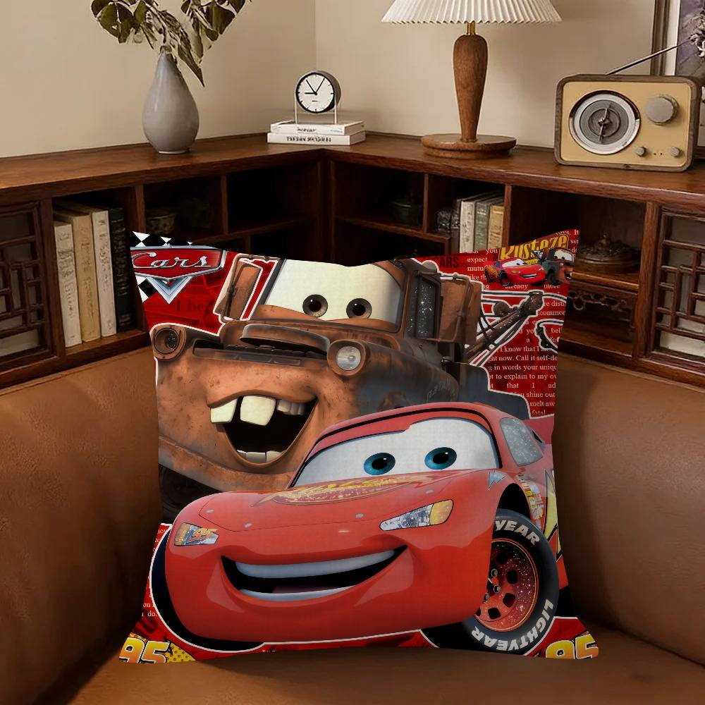 Pillow Cushion Cover Pillowcase Living Room Sofa Home Decor Customized Cartoon Car Lightning mOVIE McQueen