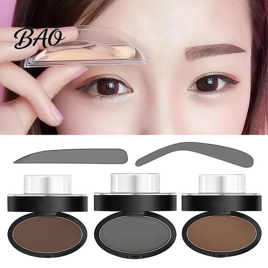 Timbro in Polvere per Sopracciglia a Prova di Sudore & Polvere per Sopracciglia, Sigillante Potente Waterproof a Lunga Tenuta Kit da Viaggio con Specchio, Strumenti per il Trucco Occhi per Donne