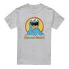 Sesame Street Unisex Adult Cookie Monster Layered Heather T-Shirt