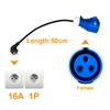 JDMEX CEE Female Plug For Portable EV Charger Schuko / Israel Plug Socket Adapter Connect with 16A/32A 1 / 3Phase 7KW /11KW