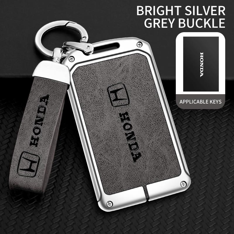 Zinc Alloy Leather Car Remote Key Protection Cover Shell For Honda New Civic 11th Gen ZRV Integra 2023 Keychain Auto Accessories RM4