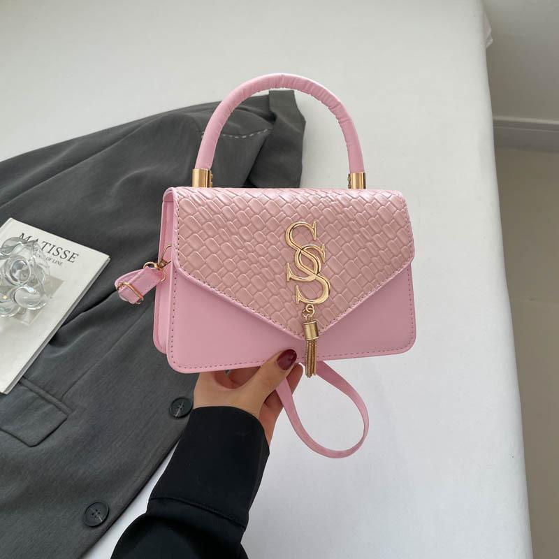 Splicing Personalized Trend Commuter Messenger Bag Women's New Fashion Simple Shoulder Personalized Small Square Bag