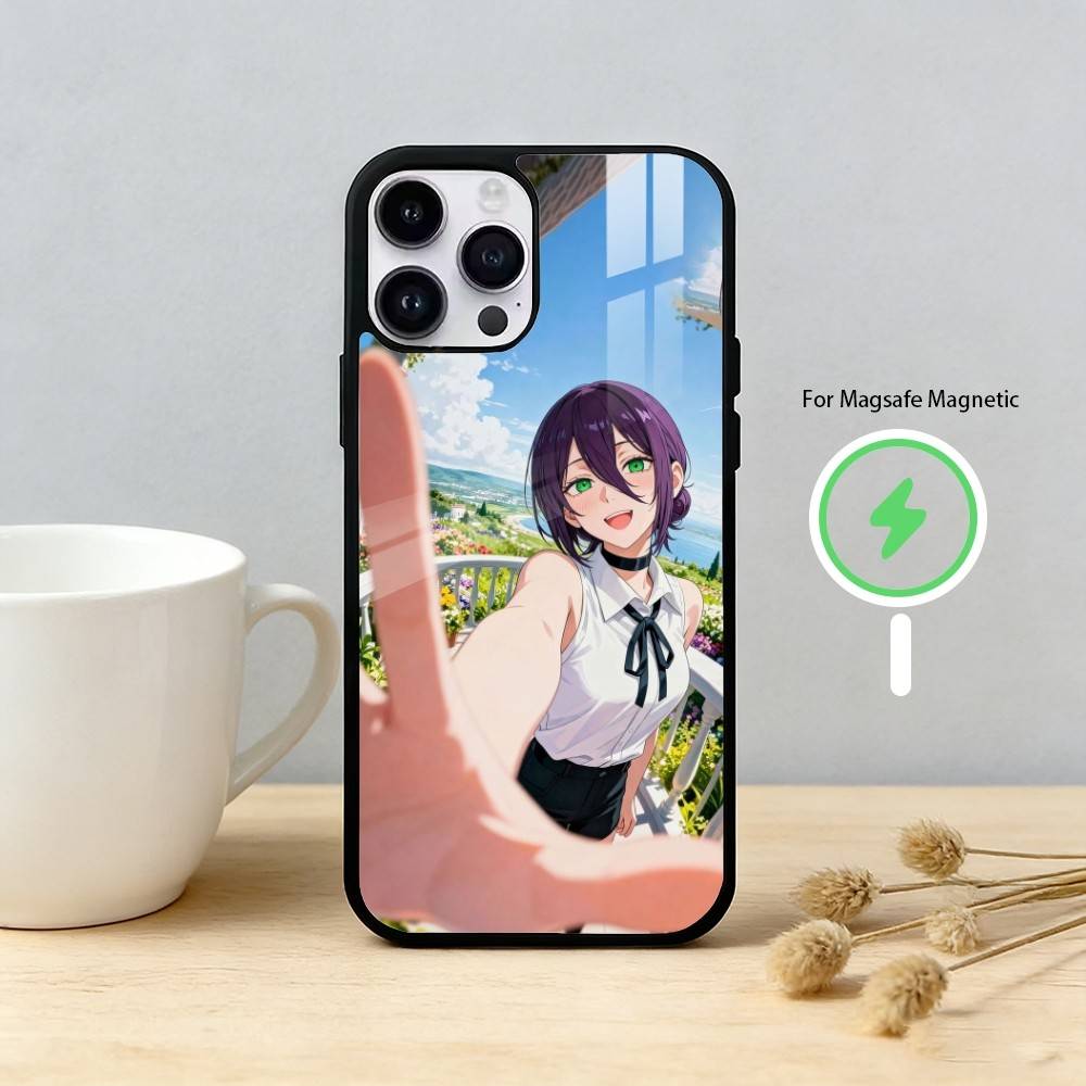 C-Chainsaw M-Man Reze Phone Case For iPhone 17,16,15,14,13,12,Plus,Pro,Max For Magnetic Wireless Charge iPhone13PROMAX