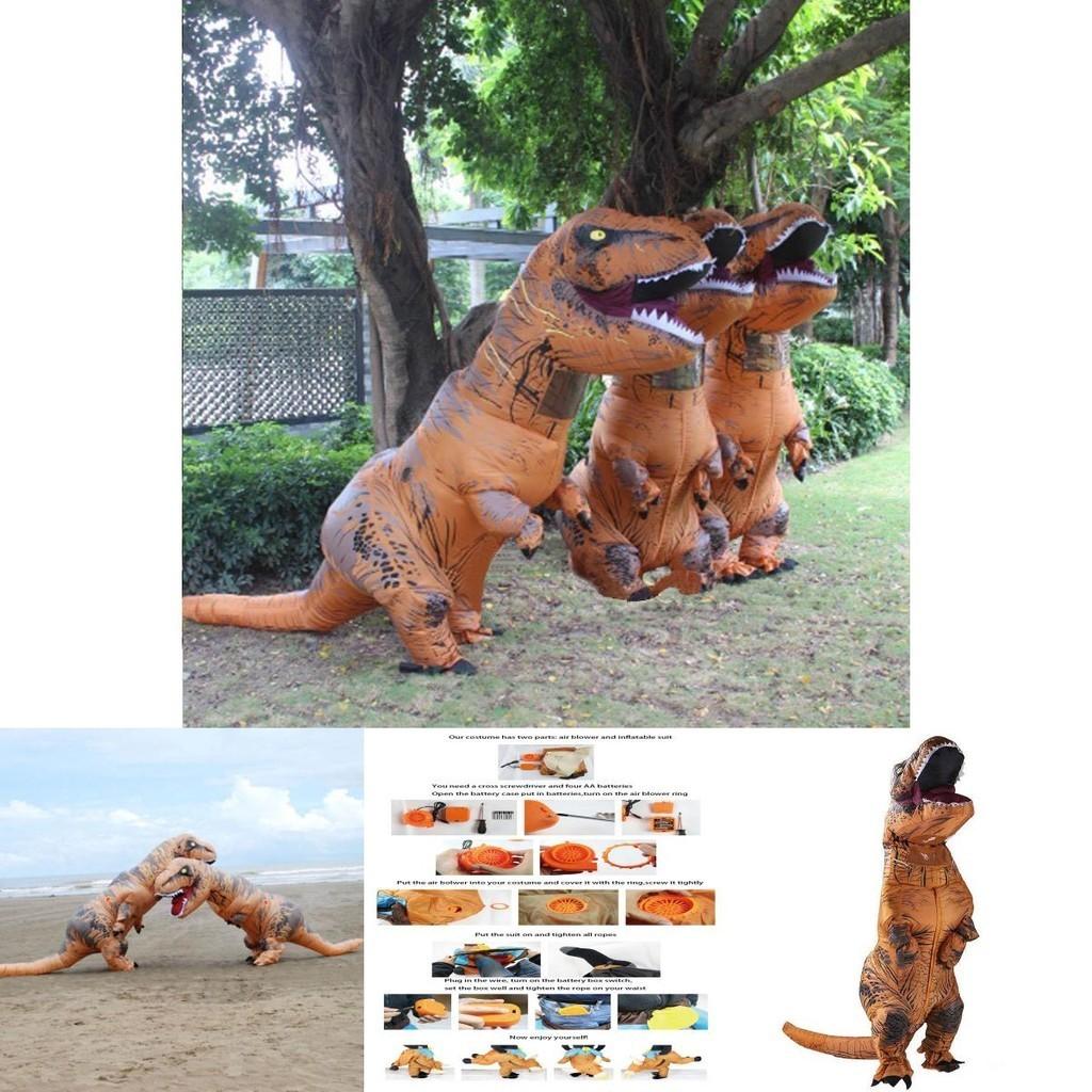 Eye-catching Adult T-rex Inflatable Dinosaur Costume Perfect For Halloween Celebrations