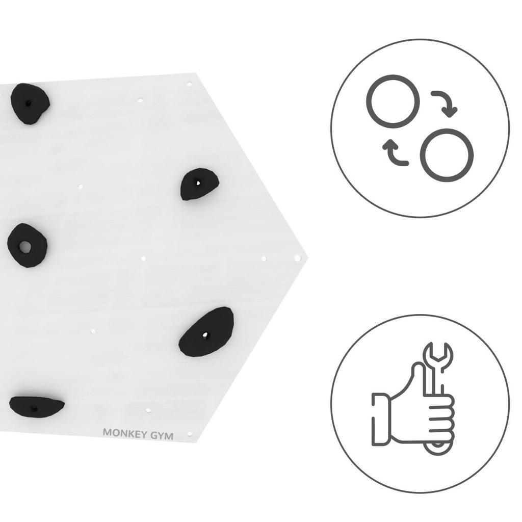 Climbing Wall Cube 1 White - Grasps Black