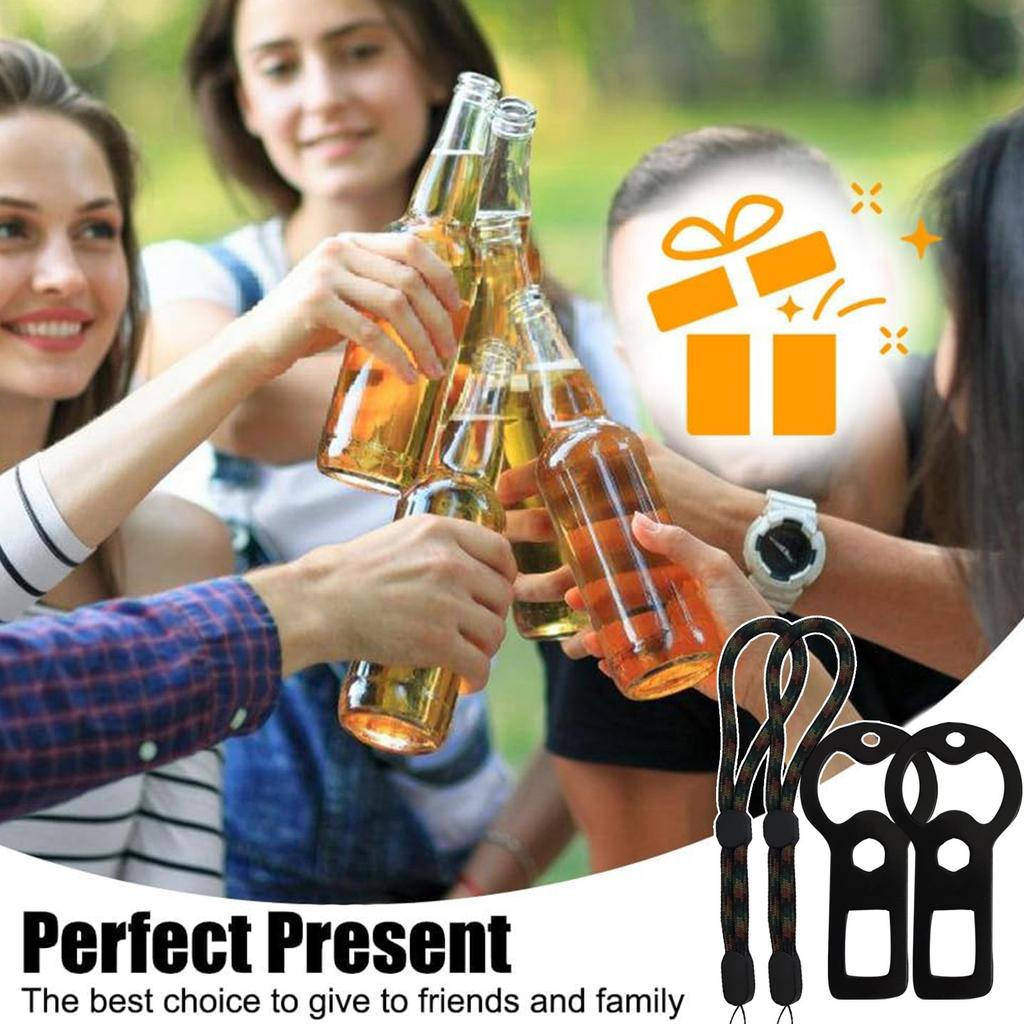 2 Pcs Bottle Opener With - Coating, Portable Stamped Steel Bottle Opener, Beer Bottle Cap Opener Keychain For Bartender, Bar, Kitchen, Outdoor, Etc.