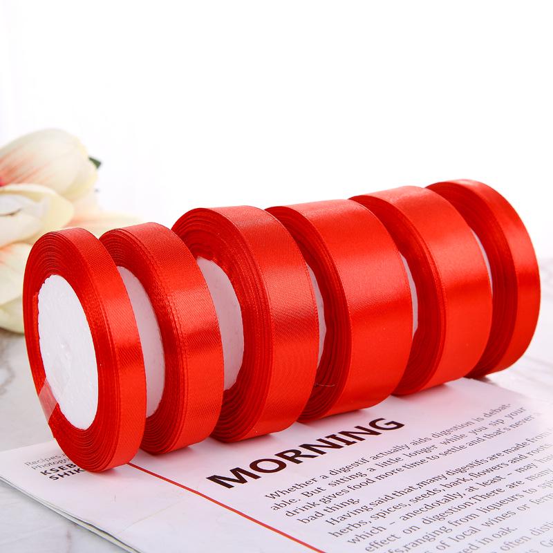 0.3-8cm Red Ribbon Bows for Wedding Candy Box Gift Packaging Decoration