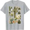Cactus Succulent Plants Retro Vintage Cacti Botany Botanical T-Shirt Unisex  Graphic T Shirts Streetwear
