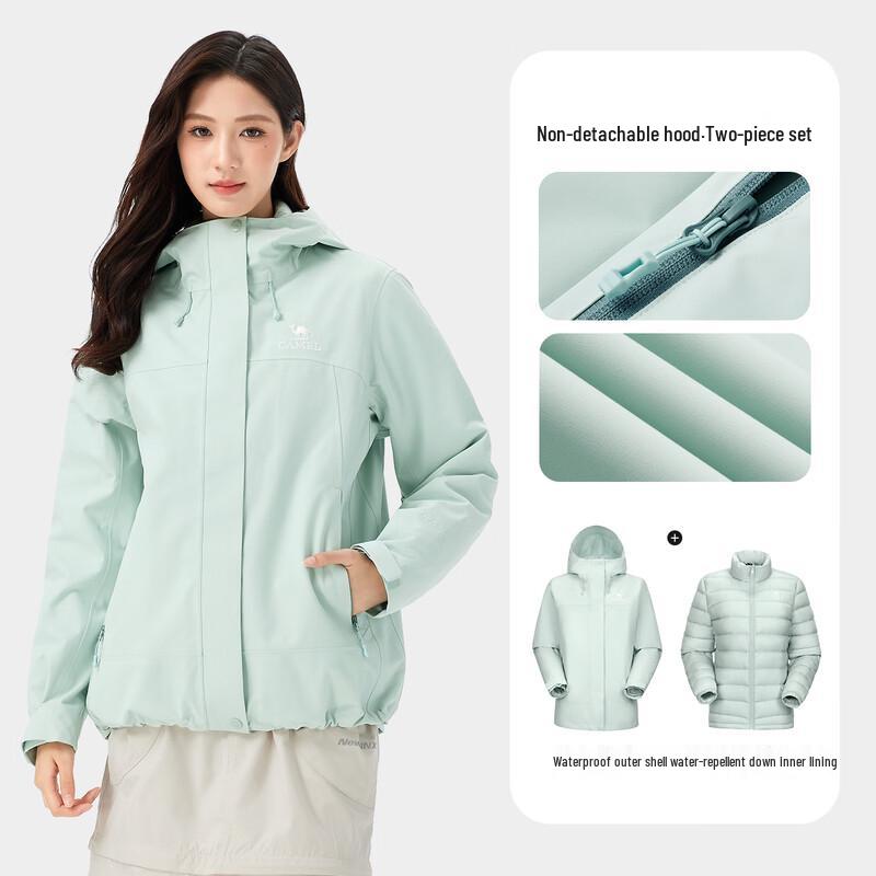 Camel 3-in-1 Outdoor Jacket with Down Liner