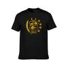 Peru Golden Shield T-Shirt Blacks Oversized Anime Figures Shirts Men