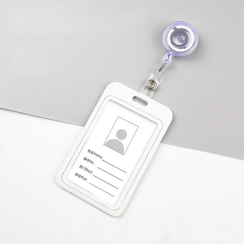 1pc Retractable Badge Card Holder Nurse Doctor Work Identity Badge ID Name Card Holder School Office Supplies
