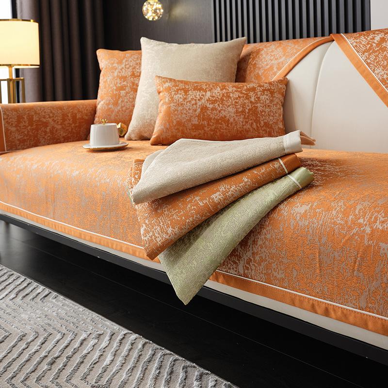 Light Luxury Sofa Cushion, Non-Slip, High-End Sofa Cover, All-Inclusive, Nordic Style, Simple Seat Cushion Cover, Universal In All Seasons