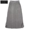 PLEATS PLEASE ISSEY MIYAKE Pleated Side Gathered Long Skirt, Women's, Gray, PP33-JG665 Skirt 2 grayUsed