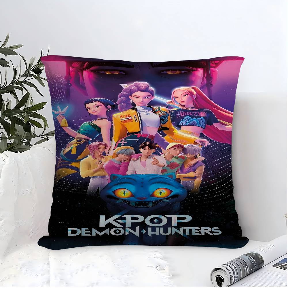 Kpop Demon Hunters Kuddfodral Personligt Kuddfodral Barn Sovrum Vild Party Dekor Kuddfodral Barn Födelsedag Babyshower Gåva