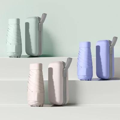 Mini ombrello capsula ombrello soleggiato e piovoso doppio uso antipioggia protezione solare ombrello parasole portatile da viaggio all'aperto