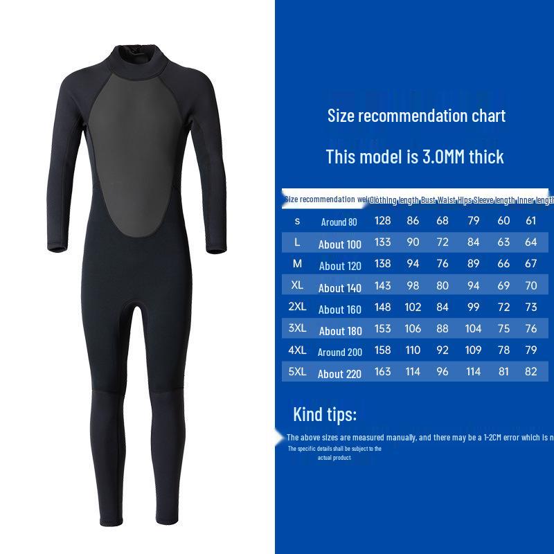 Women's 3mm Winter Wetsuit: One-Piece Snorkeling, Jellyfish & Sun Protection, Warm Surfing Swimsuit