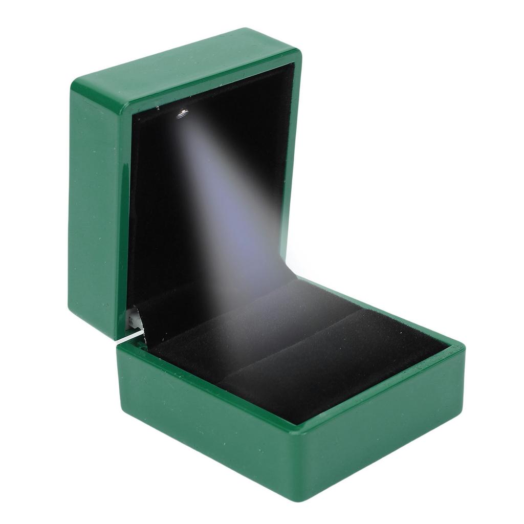 LED   Box Luxury High Gloss Finish Jewelry Display Engagement   Box with Light for Proposal Wedding