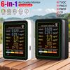 NEW Air Quality Monitor Carbon Dioxide CO CO2 Tester 6-in-1 Air Detector Formaldehyde Monitor Agricultural Greenhouse Air Tester