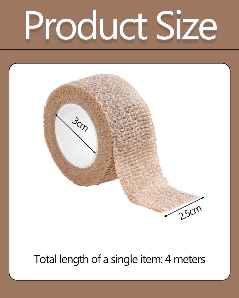 2 PCS Elastoplast Tape, Self Adhesive Elastic Bandage, 2.5cm x 4m Bandage for Muscle Support, Tape for for Shoulder, Wings, Arms, Ankle and Knee