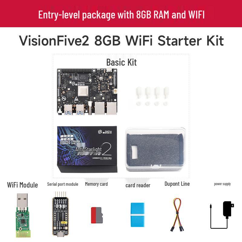 SaiFang VisionFive2: Linux-Based RISC-V Host with Integrated 3D GPU and Multiple Kits