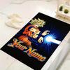 Custom 1Pc Super Saiyan Goku Kamehameha Blast Flannel Personalized Rug Non Slip Floor Mat Soft Carpet for Living Bedroom Office Home Decor Gift