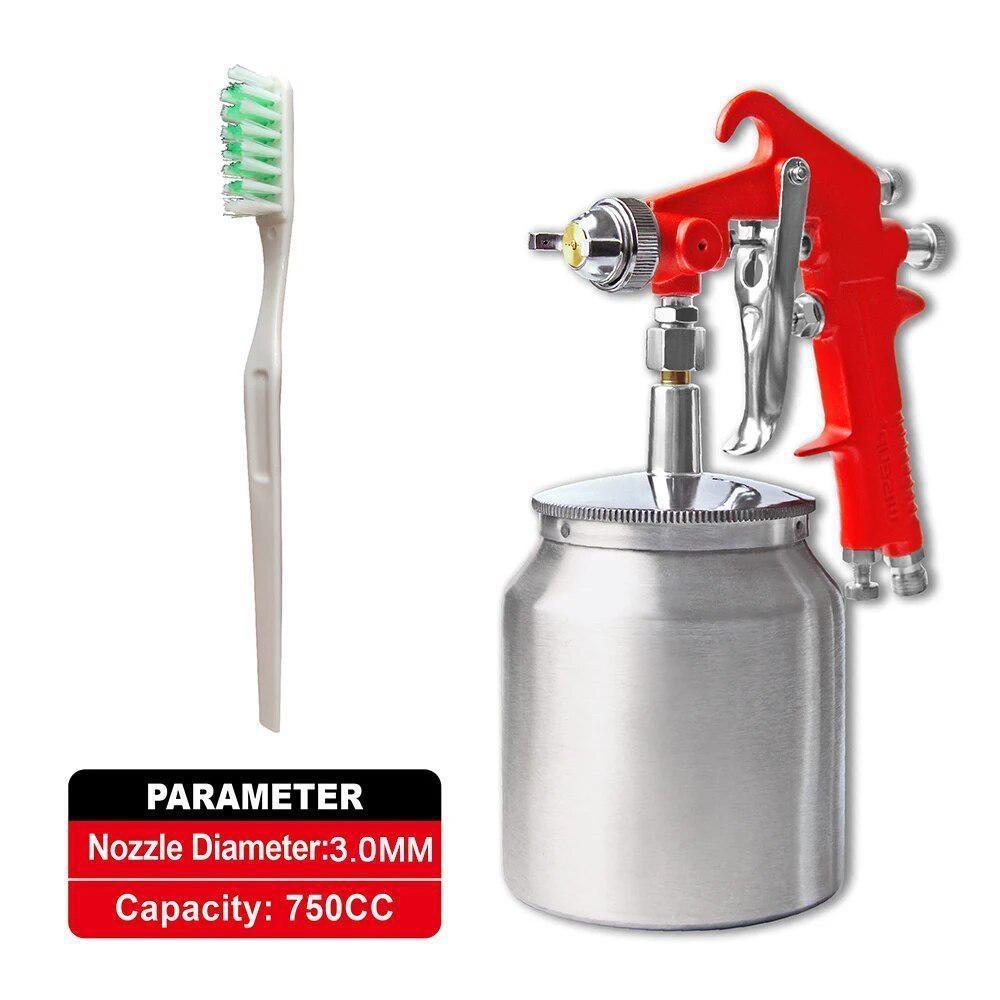 

WISEUP Professional пневматический аэрограф 1,5 мм сопло краскопульт высокого качества 750 мл распылитель для покраски автомобиля пневматические инструменты красный
