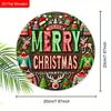 2D Flat 1pc Winter Merry Christmas Sweater Logo Wooden Sign Decoration, Front Door Embossed Effect Wall Decoration, Suitable for Home Office, Garden