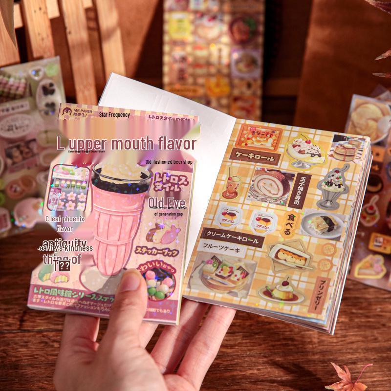 Sticker im japanischen Stil, gestanzt: Niedliches Essen Manga zur DIY Journal Dekoration