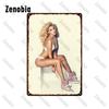 Sexy Metal Poster Angel Wings Girl Metal Signs Dropped Underwear Straps Woman Tin Signs Vintage Plaque for Bar Pub Home Decor
