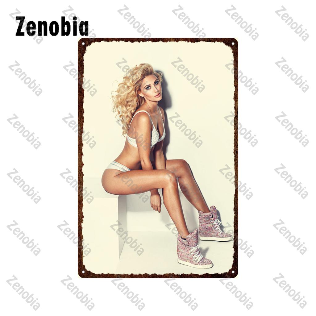 Sexy Metal Poster Angel Wings Girl Metal Signs Dropped Underwear Straps Woman Tin Signs Vintage Plaque for Bar Pub Home Decor