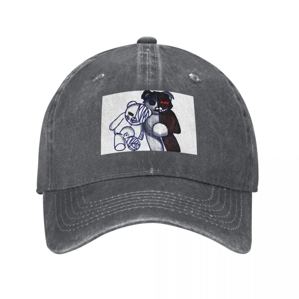 Monokuma Shirokuma Baseball Cap Uv Protection Solar Hat Vintage Trucker Hat Fishing Hat Boy Child Womens