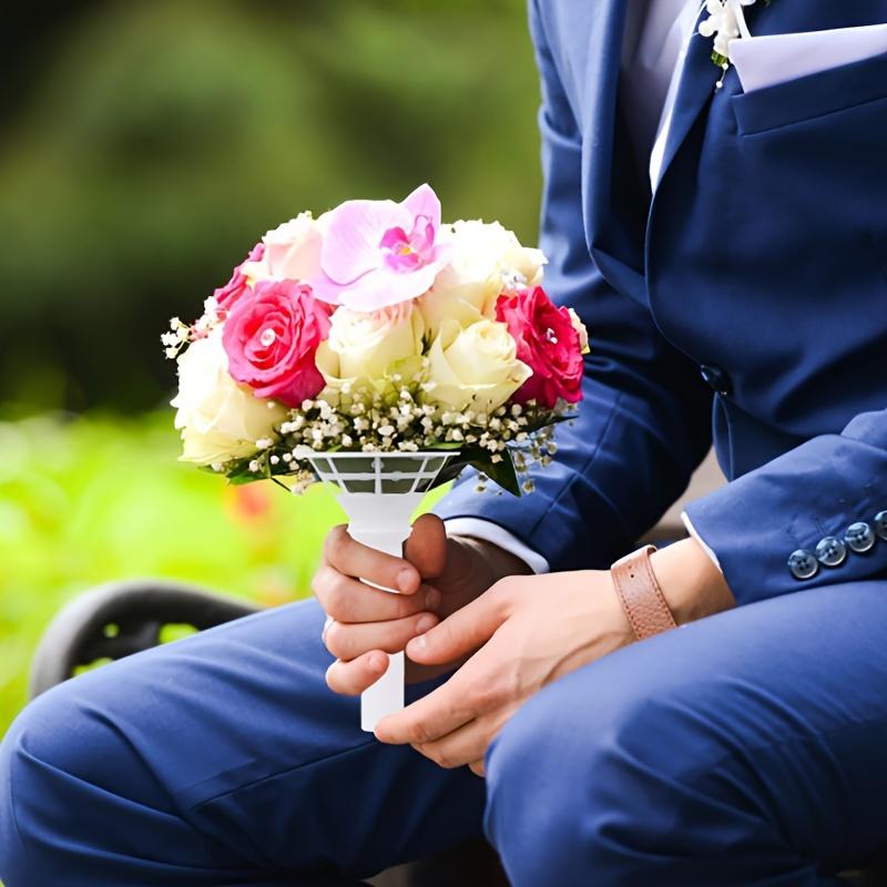 Blumenstraußhalter Set mit 6 Premium DIY Hochzeitsdekor Blumenstrauß-Set mit Schaumstoff-Blumenstraußhalter für Hochzeitsstrauß-Zubehör Spezial