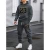 Mens Oversized Hooded Sweatshirt Set With Graphic Print Loose Fit Winter Casual Tracksuit