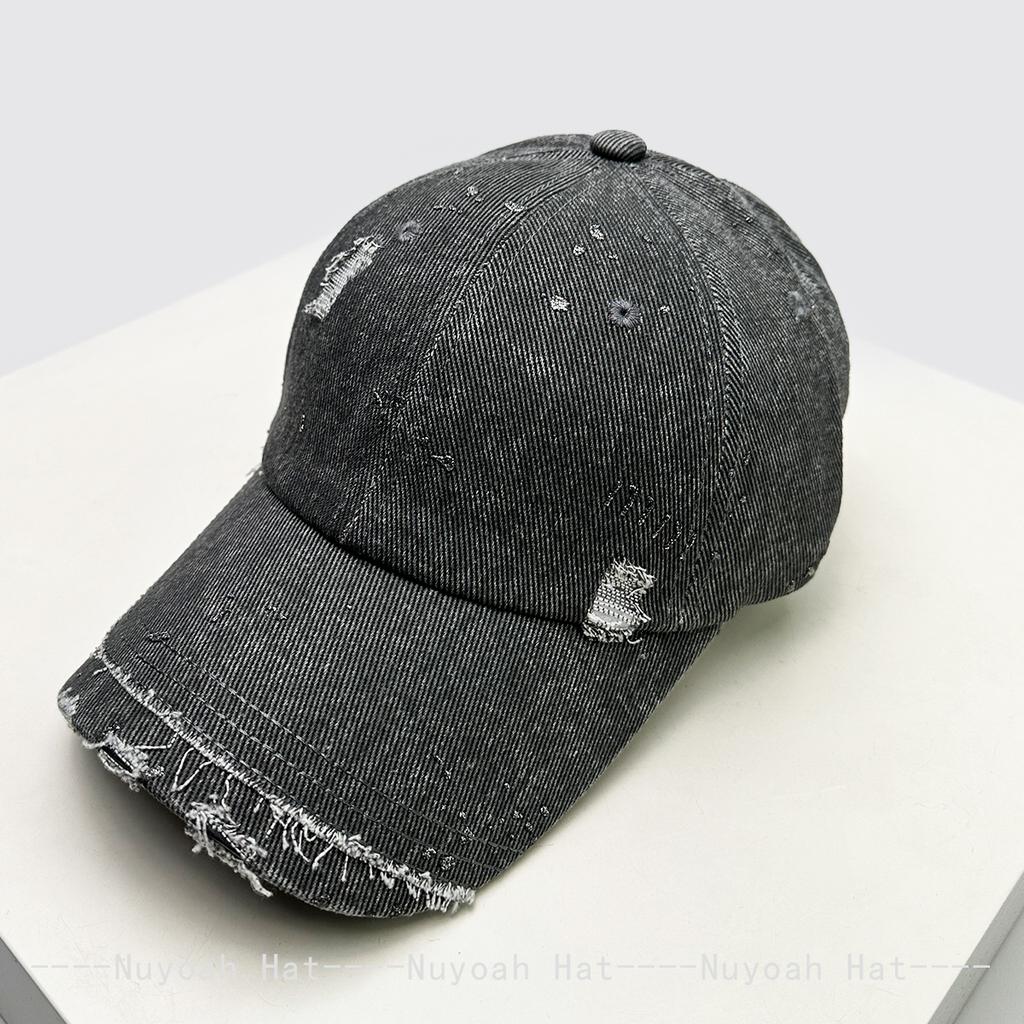 Baseball Distress Plain Color Solid Style Broken Women Men Her Him For Fresh Caps Peaked Hats Sunshade Personal Versatile Gold Stamping Ins