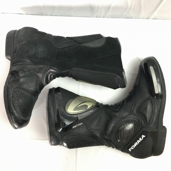 FORMA Motorcycle Racing Boots Black Protector Equipped Size 39 24.0-24.5 Boots/Shoes(USED)