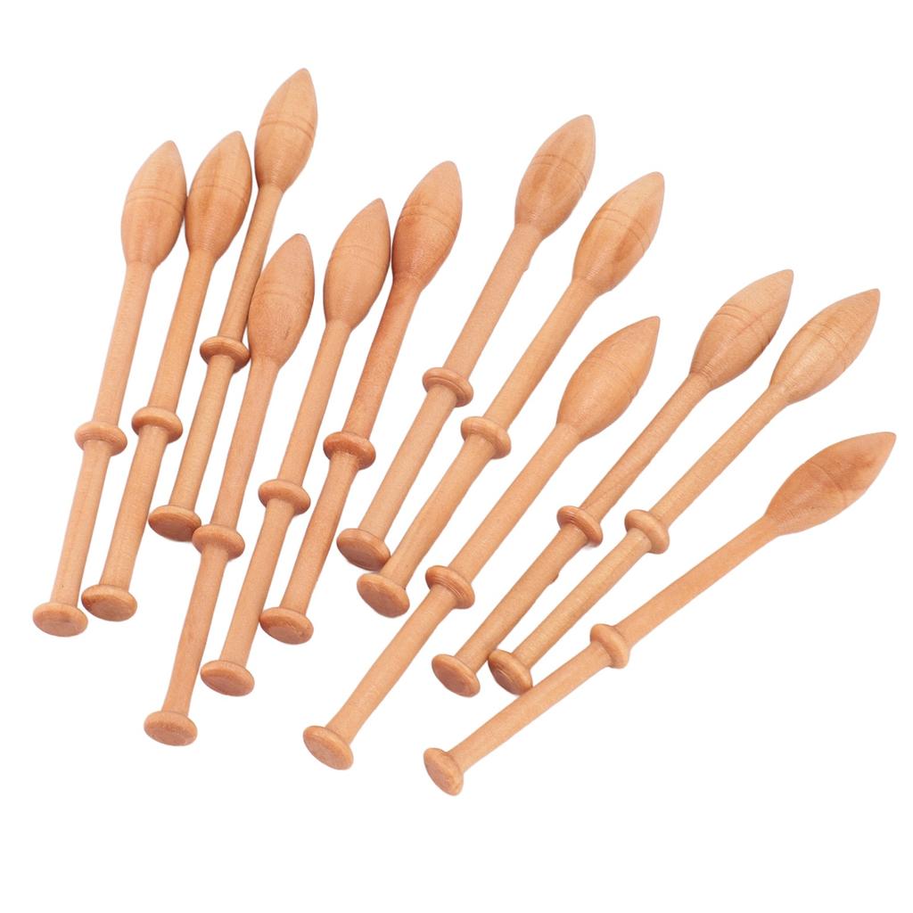 12 stücke Holz Spitze Spule Professionelle Spitze Robbin Weben Werkzeuge für Hand Stricken DIY Werkzeuge
